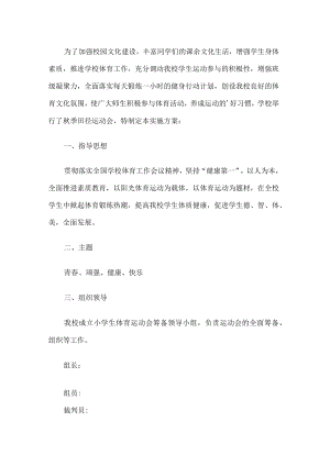 中小学运动会活动方案.docx