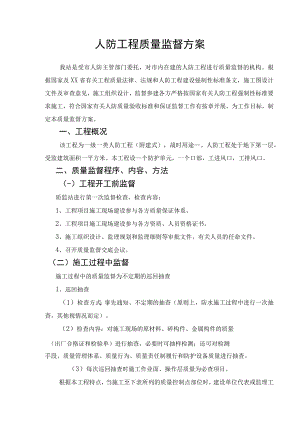 人防工程质量监督方案.docx