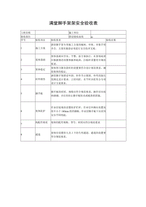 满堂脚手架架安全验收表.docx