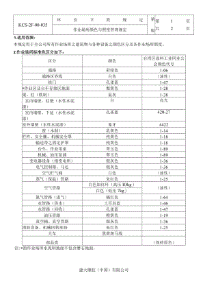 作业场所颜色与照度管理规定.docx