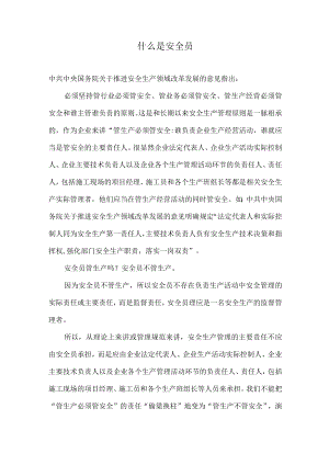 什么是安全员.docx