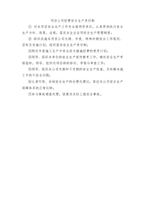 项目公司经理安全生产责任制.docx