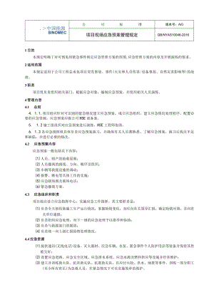 工程项目项目现场应急预案管理规定.docx