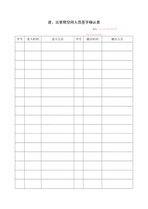 进、出受限空间人员签字确认表.docx