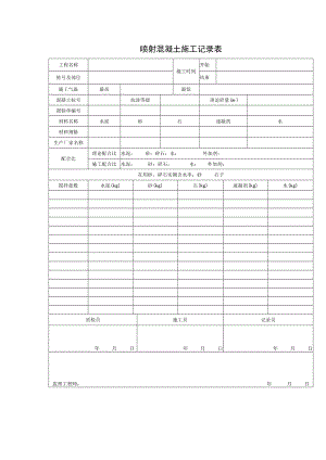 喷射混凝土施工记录表.docx