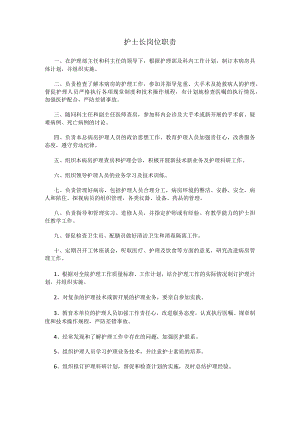 护士长岗位职责.docx