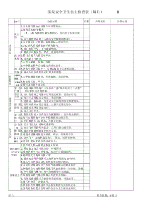 医院安全卫生自主检查表.docx