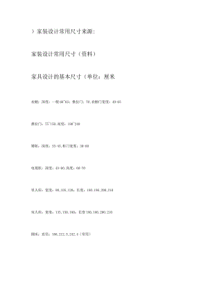 家装设计尺寸.docx