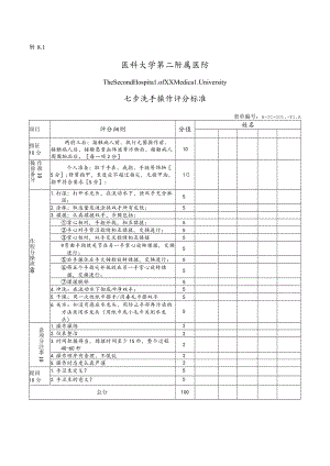 七步洗手和七步洗手法操作考核评分标准.docx