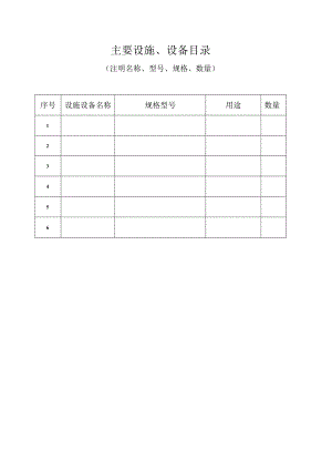 主要设施、设备目录.docx