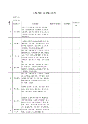 工程项目周检记录表.docx