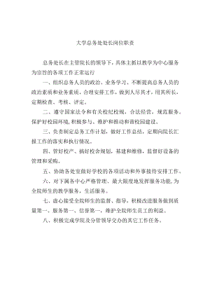 大学总务处处长岗位职责.docx