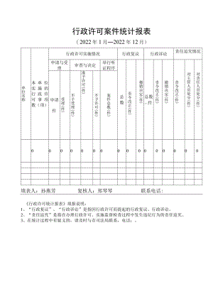 行政许可案件统计报表.docx