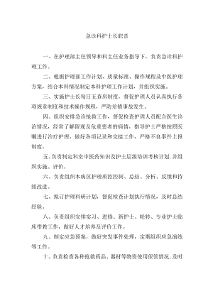 急诊科护士长职责.docx