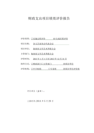 财政支出项目绩效评价报告.docx