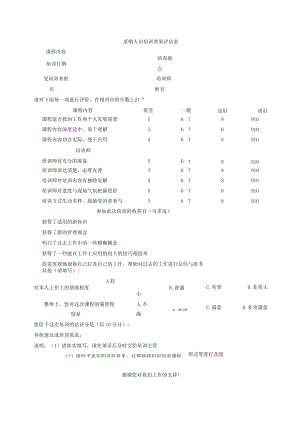 采购人员培训效果评估表.docx