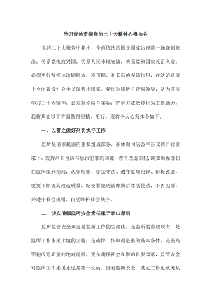 法院法警学习《宣传贯彻党的二十大精神》个人心得体会.docx