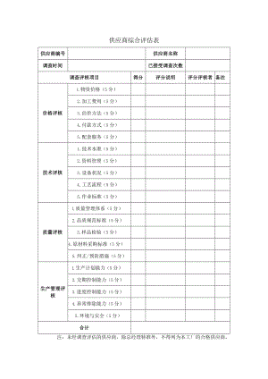 供应商综合评估表.docx