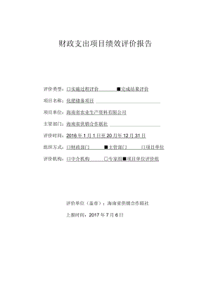 财政支出项目绩效评价报告.docx