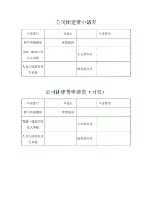 公司团建费申请表.docx
