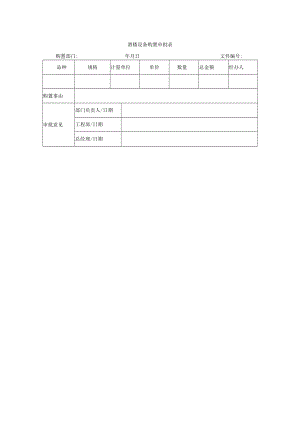 酒楼设备购置审批表.docx
