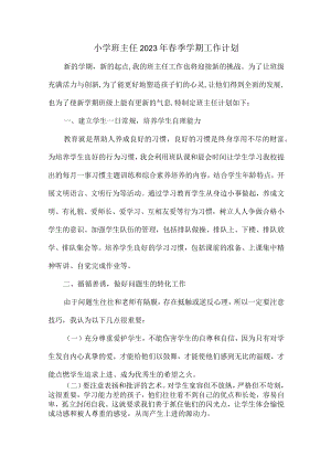 城区学校小学生2023年班主任春节开学工作计划（11份）.docx
