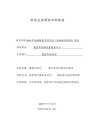 财政支出绩效评价报告.docx