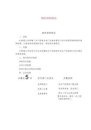 公司企业物资请购规范.docx