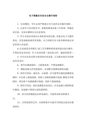 电子测量实训室安全操作规程.docx