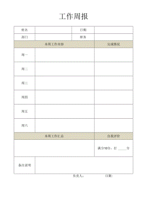 工作周报表.docx