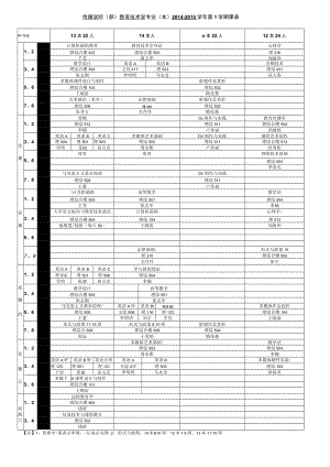 传媒学院部教育技术学专业本2014-2015学年第1学期课表.docx