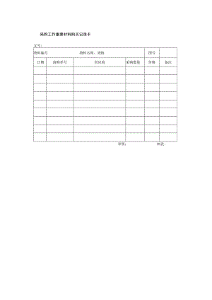 采购工作重要材料购买记录卡.docx