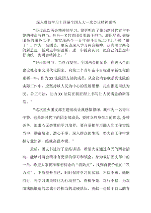 党员干部深入贯彻学习十四届全国人大一次会议精神感悟.docx