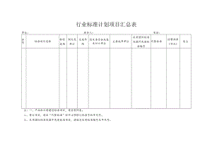 行业标准计划项目汇总表.docx