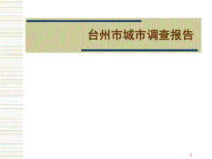 台州市城市调查报告.ppt