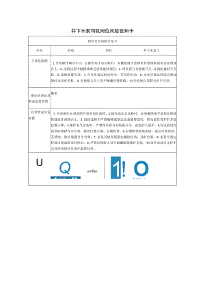 井下水泵司机岗位风险告知卡2023.docx