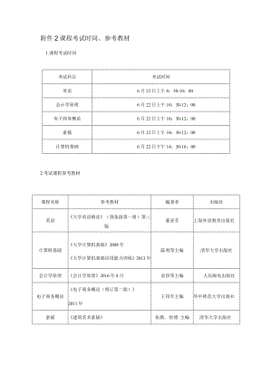 课程考试时间、参考教材.docx