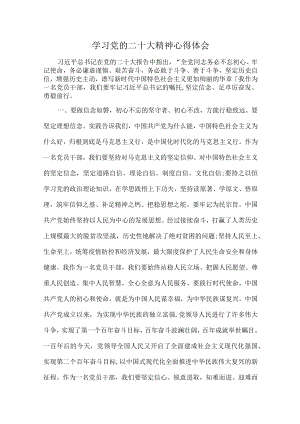 （学习二十大）学习党的二十大精神心得体会 (模板).docx