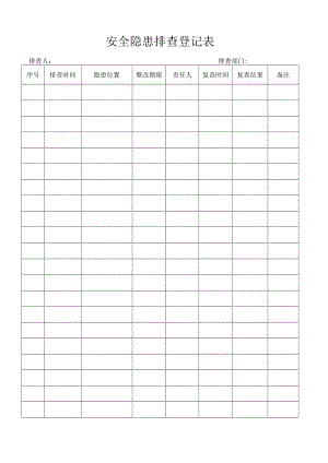 安全隐患排查登记表.docx