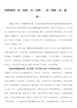 挂职感悟：把“挂职”当“任职”把“锻炼”当“磨炼”.docx