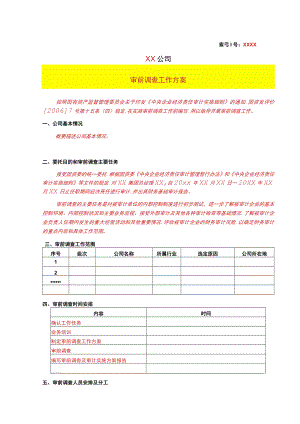 某集团经济责任审计审前调查工作方案.docx