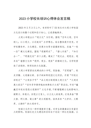 2023小学校长培训心得体会发言材料七篇.docx