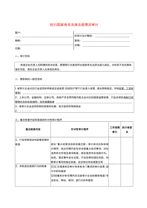 5专门事项审计程序--执行国家有关法律法规.docx