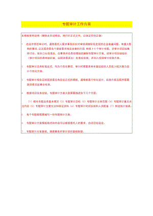 某集团经济责任审计专题审计方案.docx