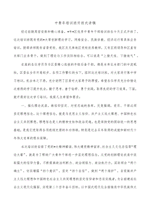 中青年培训班开班式讲稿.docx