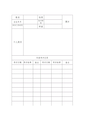 医院医务人员医德医风档案.docx