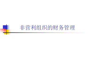 非营利组织的财务管理.ppt