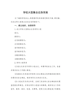 学校大型集会应急预案.docx