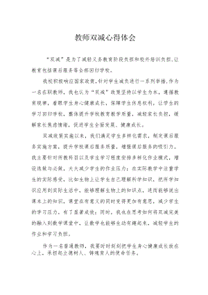 教师双减心得体会.docx