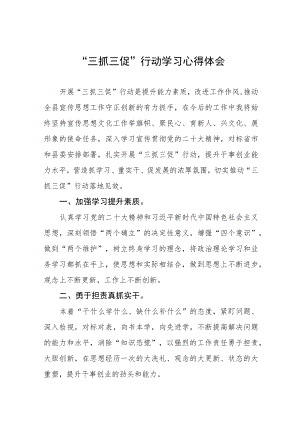 三抓三促行动心得体会三篇.docx